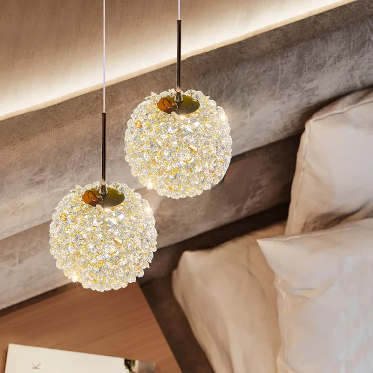 Suspension Ronde Lumière Chaude Chambre – Avine