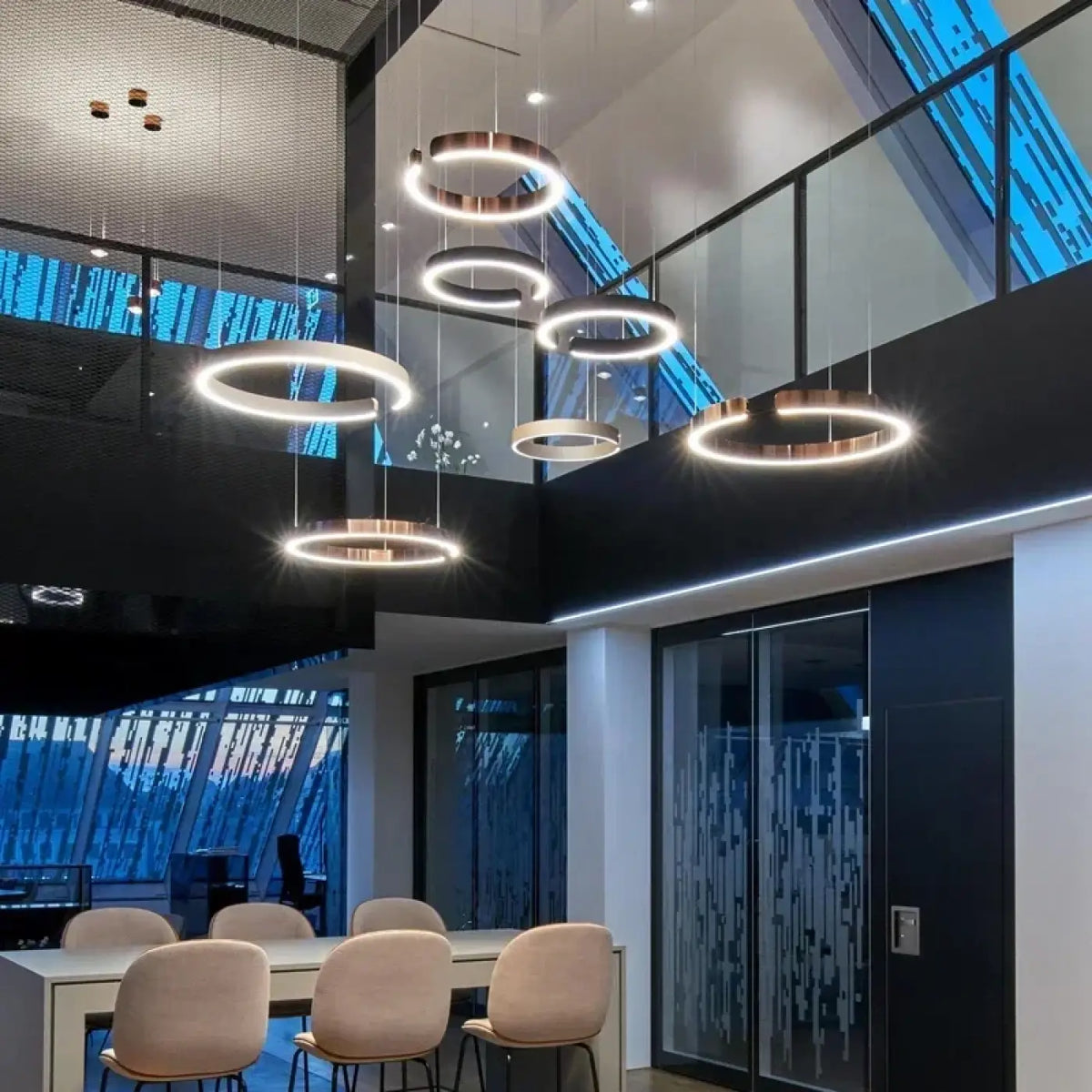 Suspension LED Circulaire Rose Gold – Érane