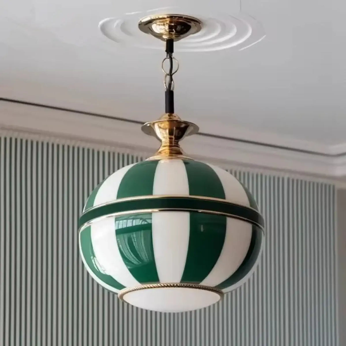 Suspension Sphère en Verre Rayé – Fedelle