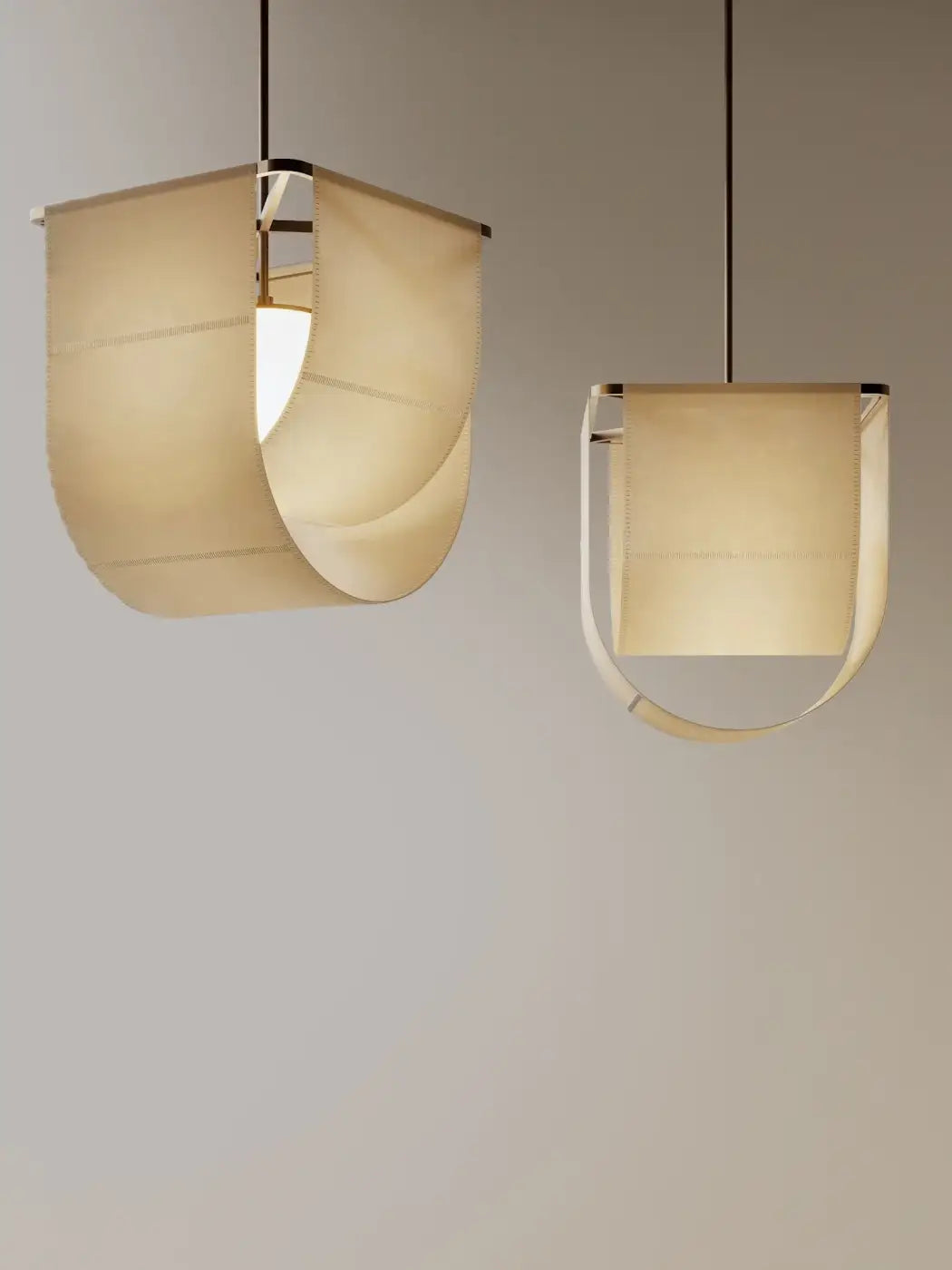 Suspension Asiatique en Tissu et Métal – Trérine
