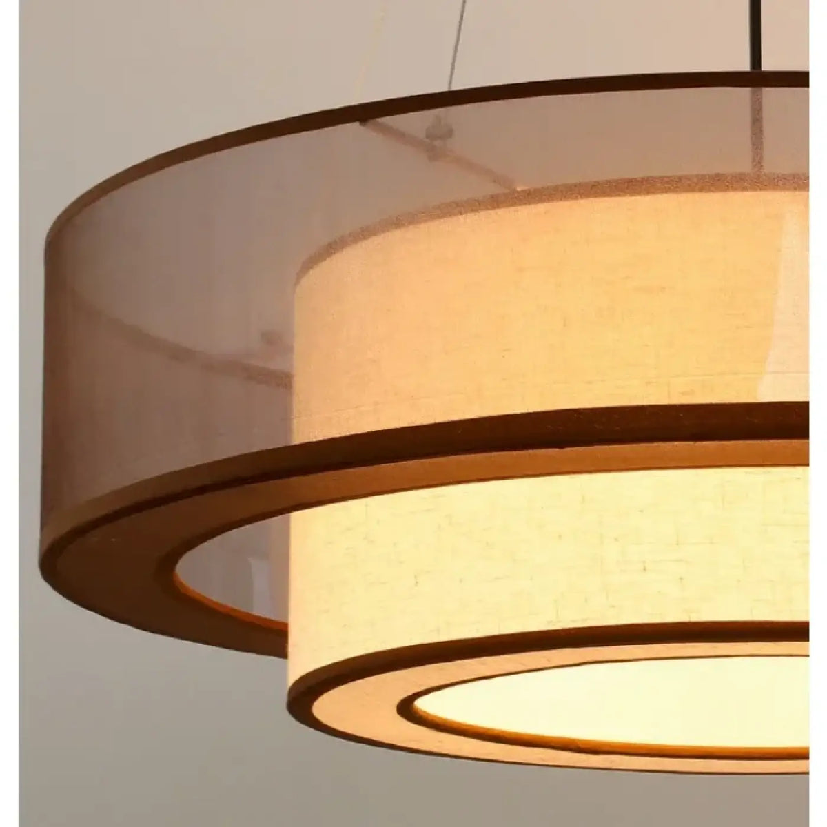 Suspension en Tissu Marron Style Asiatique – Lério