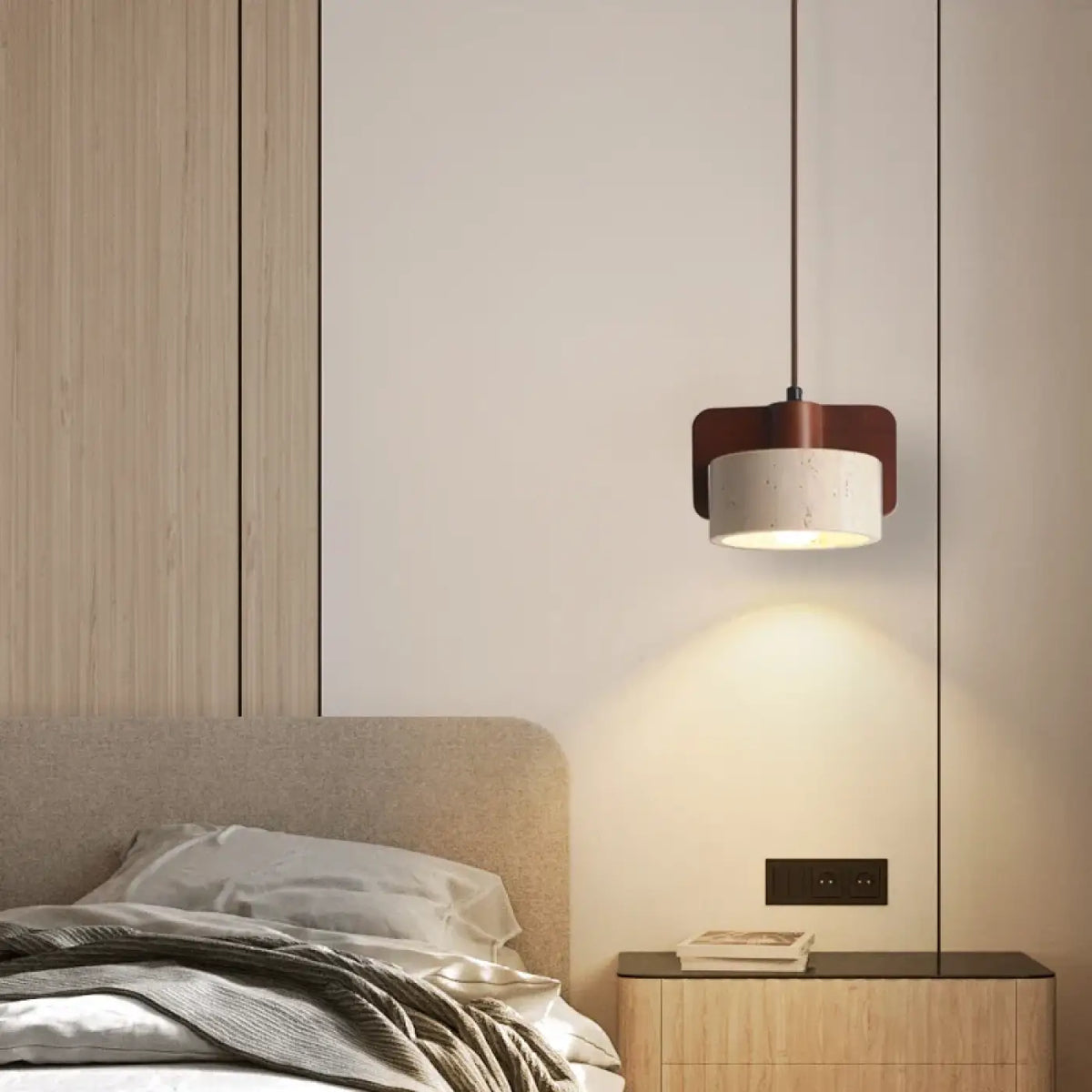 Suspension en Travertin Minimaliste – Ramel