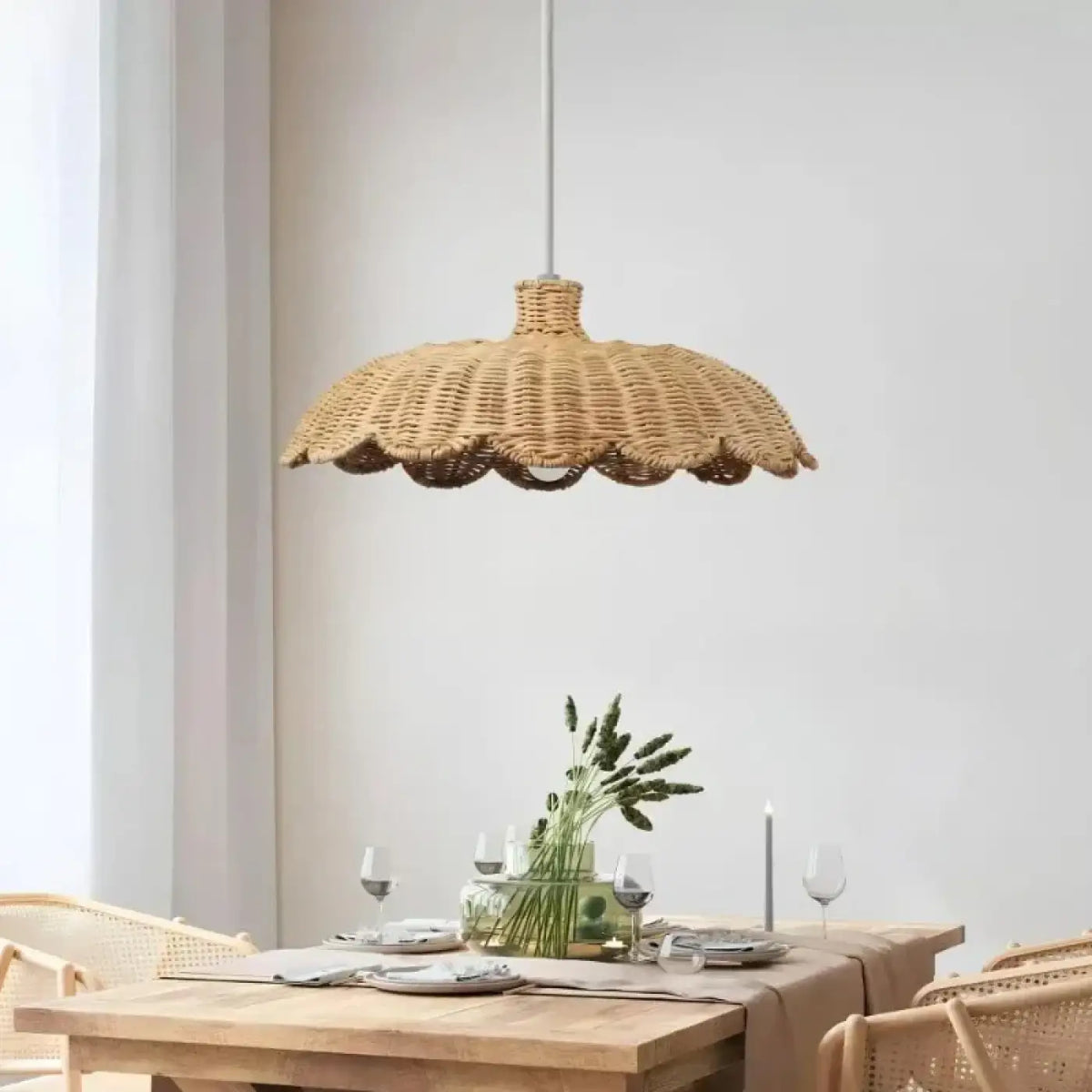 Suspension en Rotin Tressé Bohème – Plaman