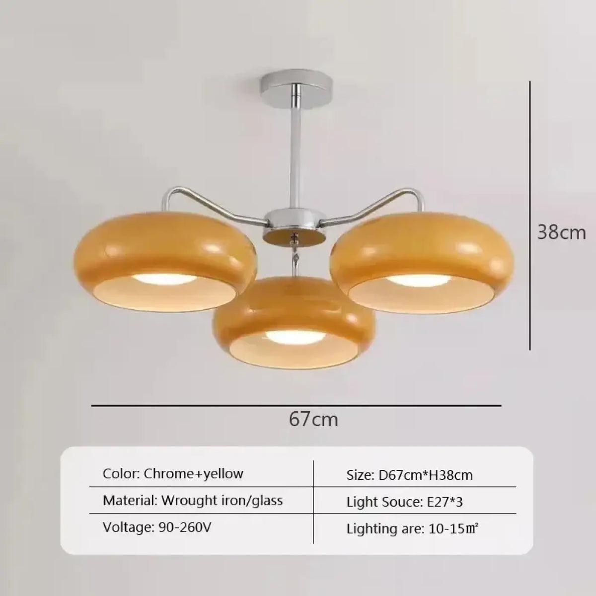 Suspension Verre Coloré et Chrome – Zilia