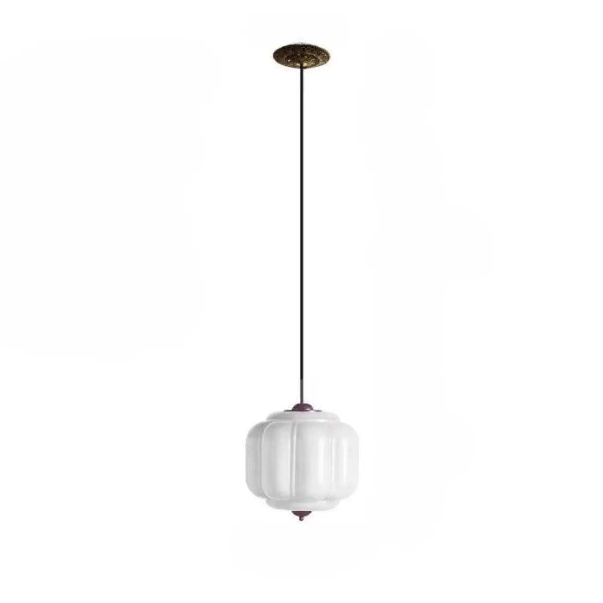 Suspension Rétro Verre Côtelé et Doré – Grelane