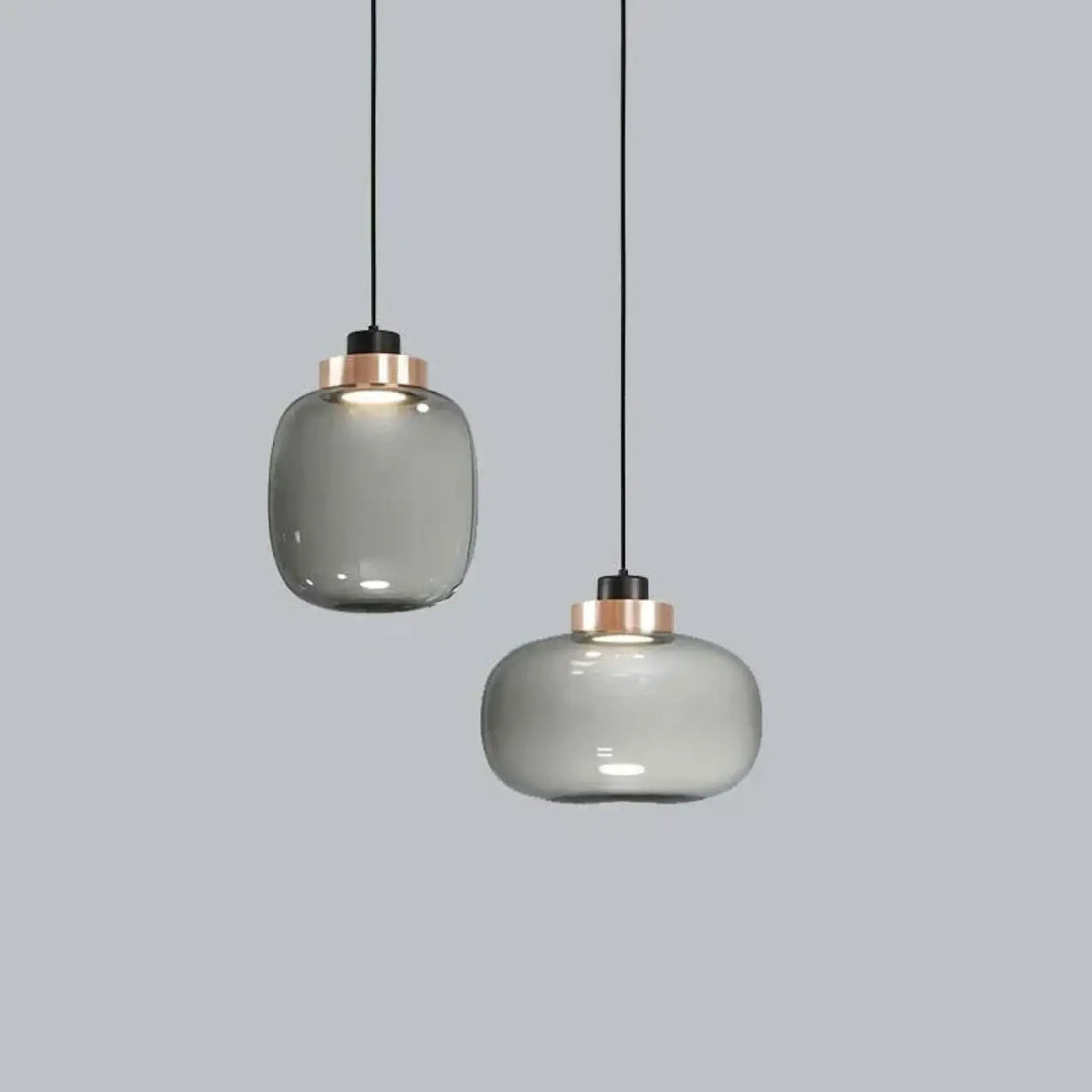 Suspension en Verre Gris Fumé – Savel