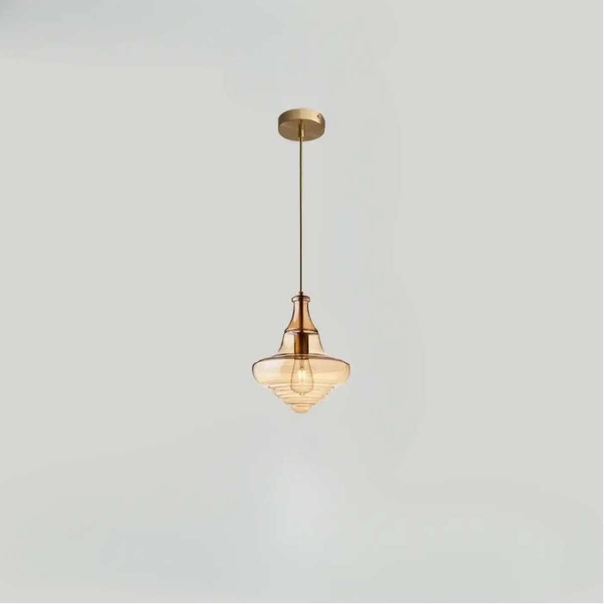 Suspension Rétro en Verre Nervuré – Nima