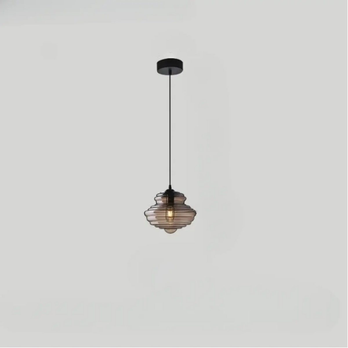 Suspension Rétro en Verre Nervuré – Nima