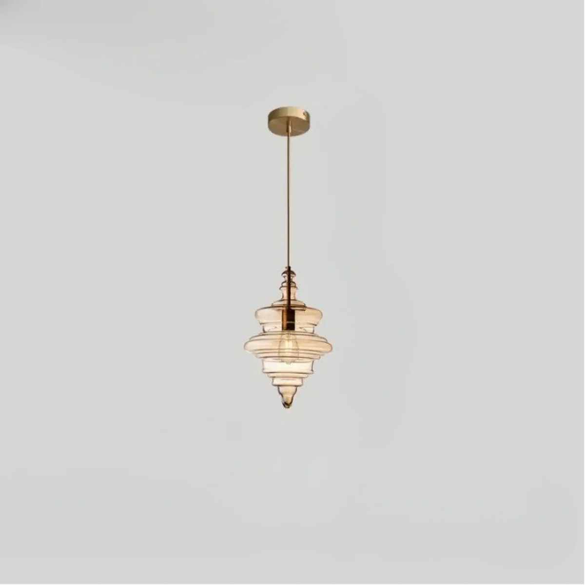 Suspension Rétro en Verre Nervuré – Nima