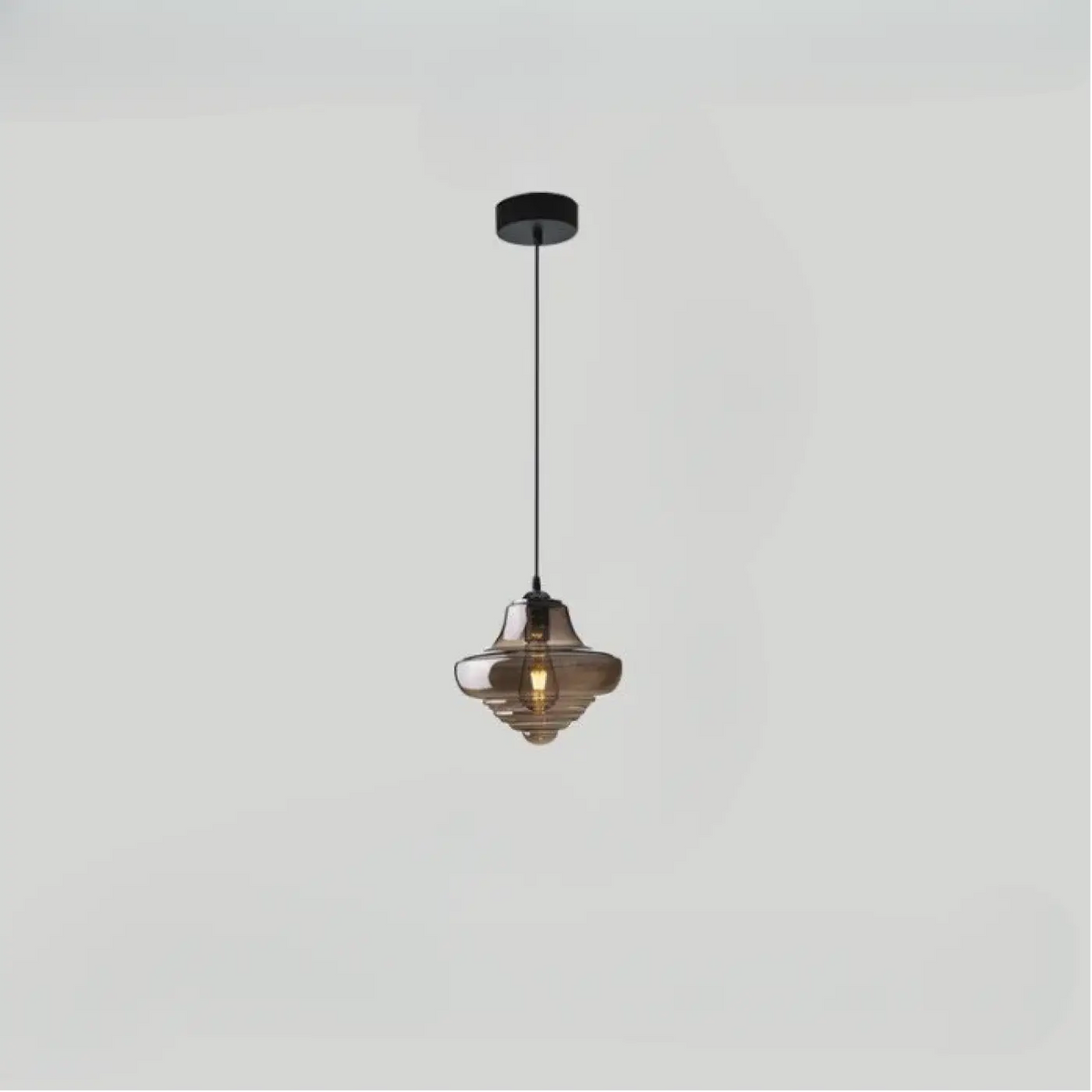 Suspension Rétro en Verre Nervuré – Nima