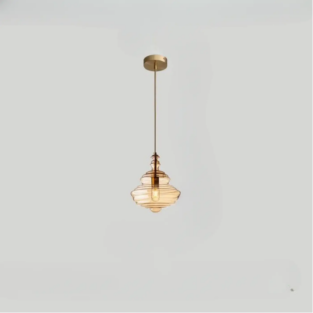 Suspension Rétro en Verre Nervuré – Nima