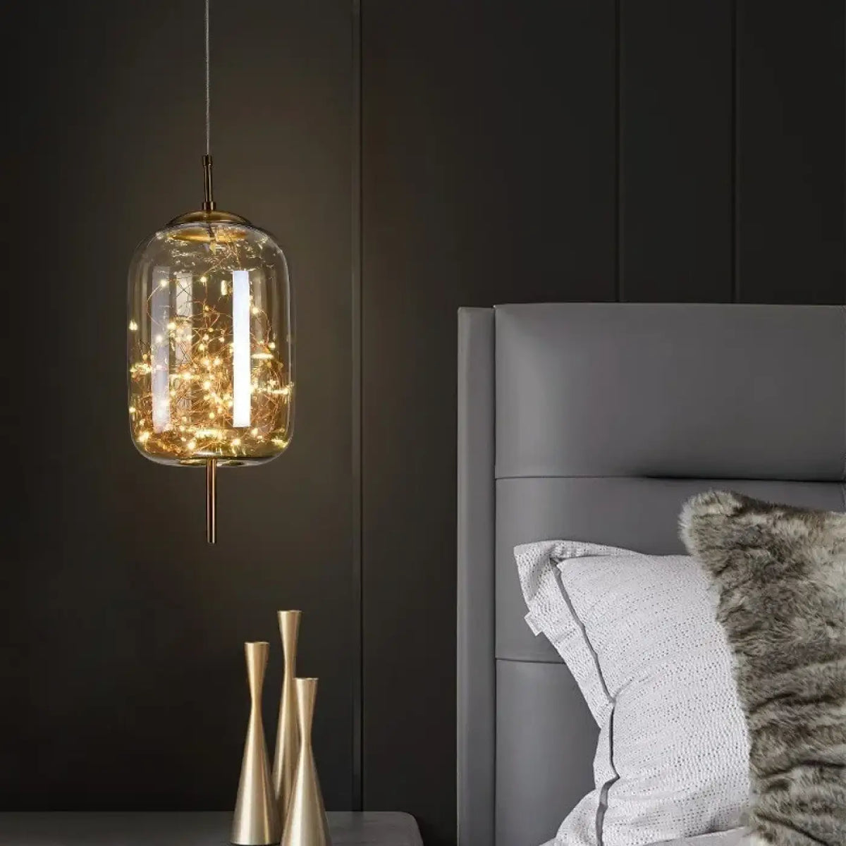 Suspension en Verre à Guirlande LED – Tavon