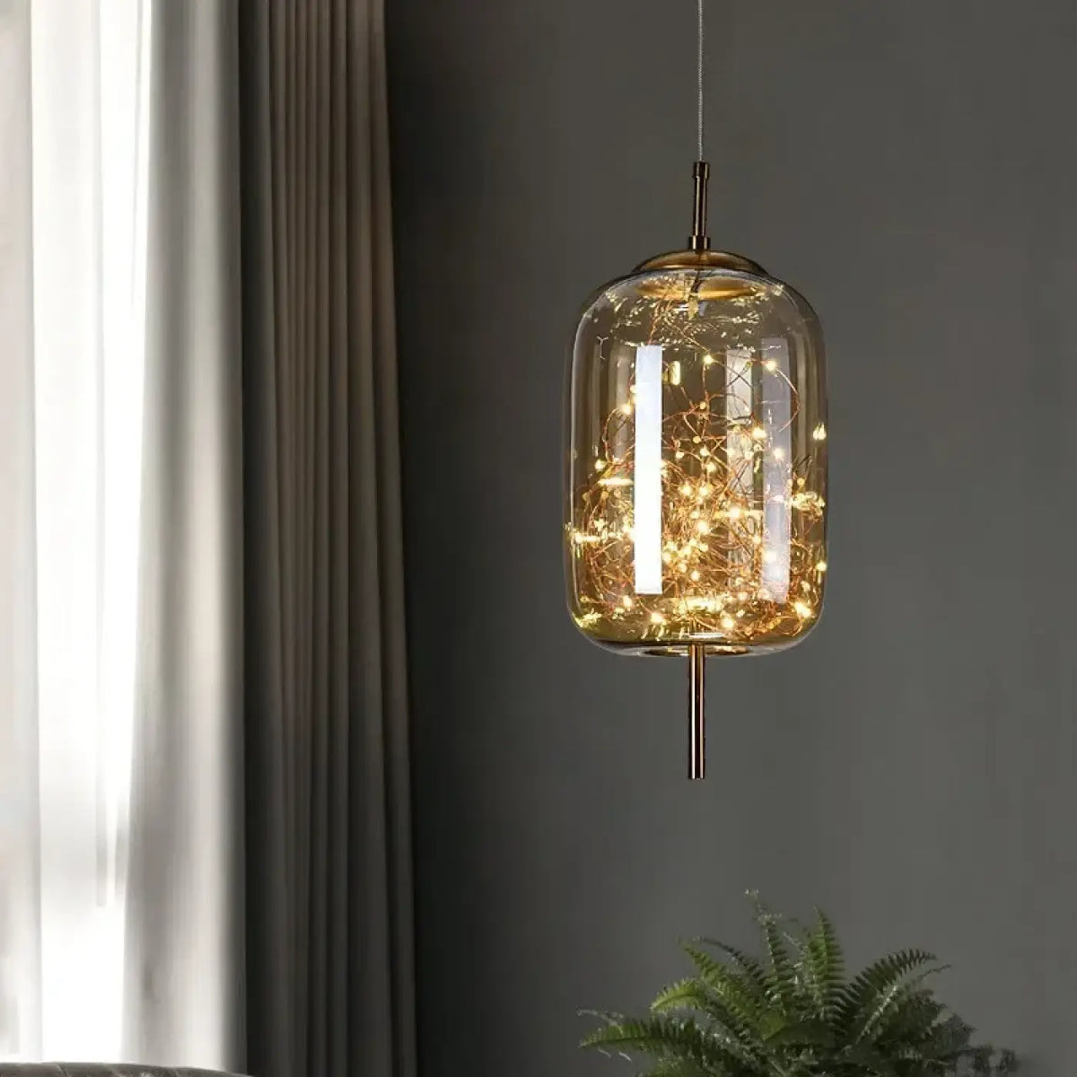 Suspension en Verre à Guirlande LED – Tavon