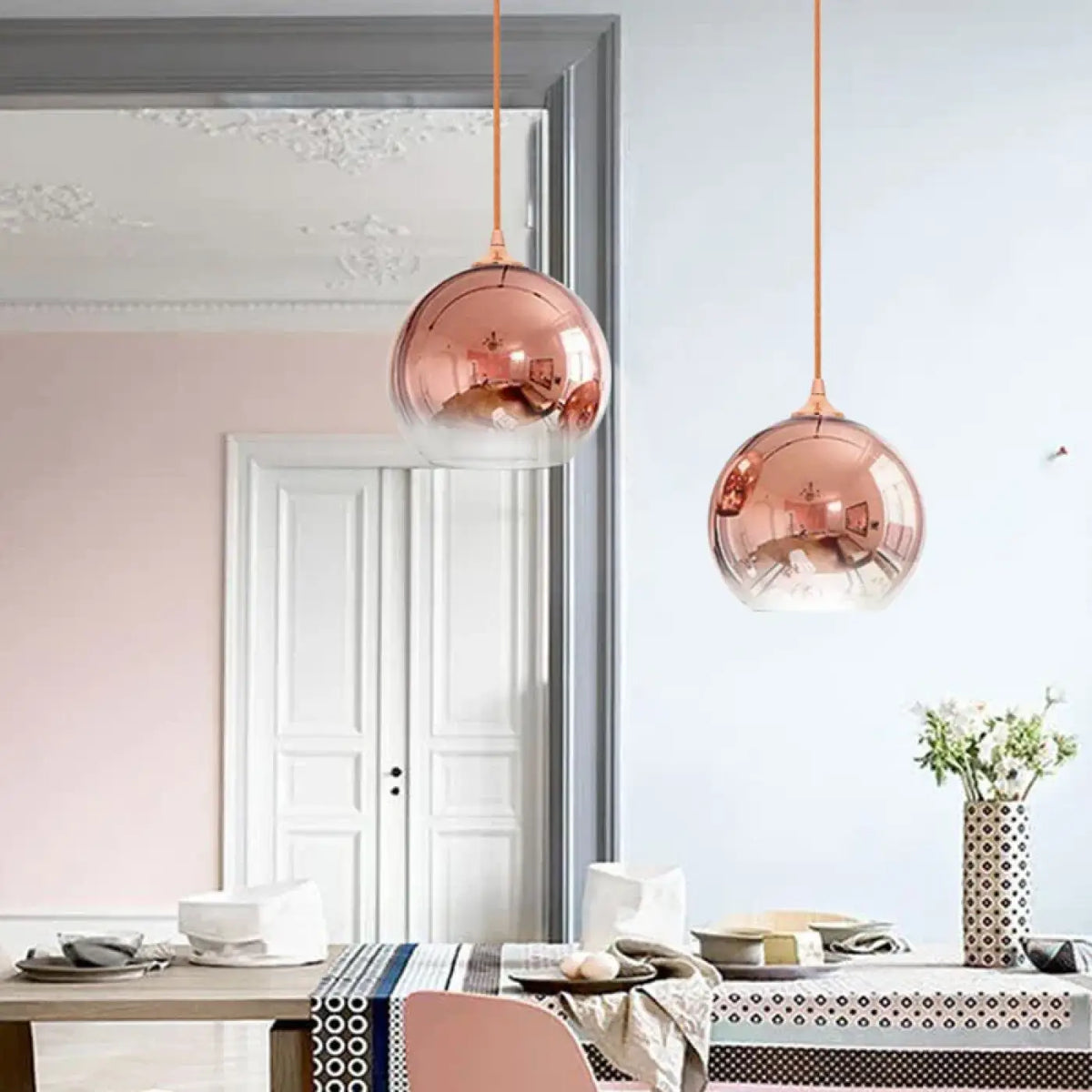 Suspension Boule en Verre Teinté – Praris
