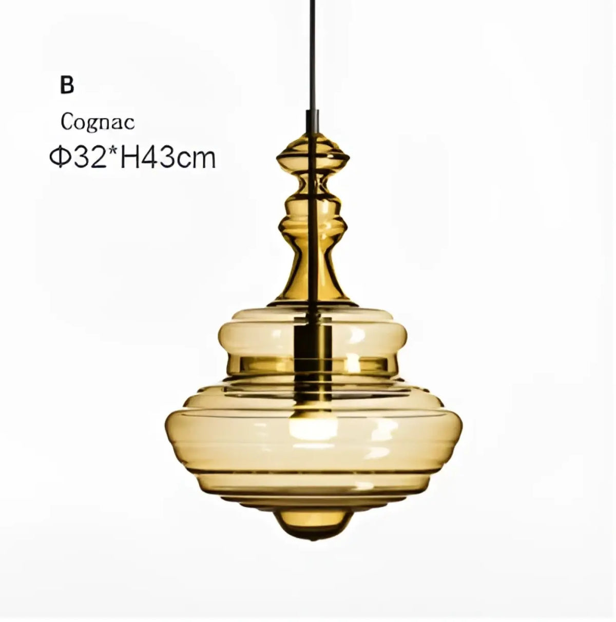 Suspension en Verre Art Déco – Zavis