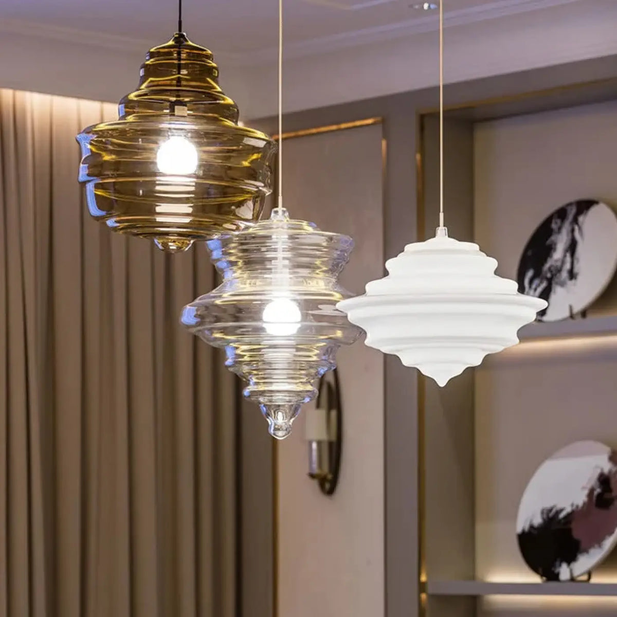 Suspension en Verre Art Déco – Zavis