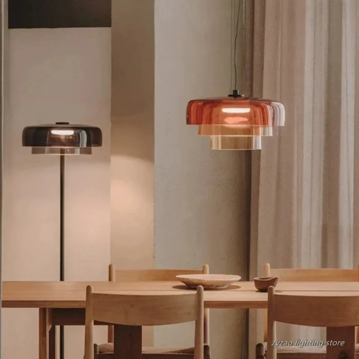 Suspension Rétro en Verre Teinté – Gréma
