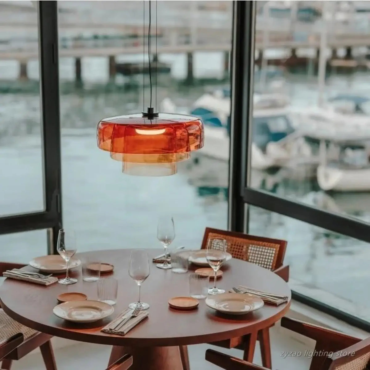 Suspension Rétro en Verre Teinté – Gréma