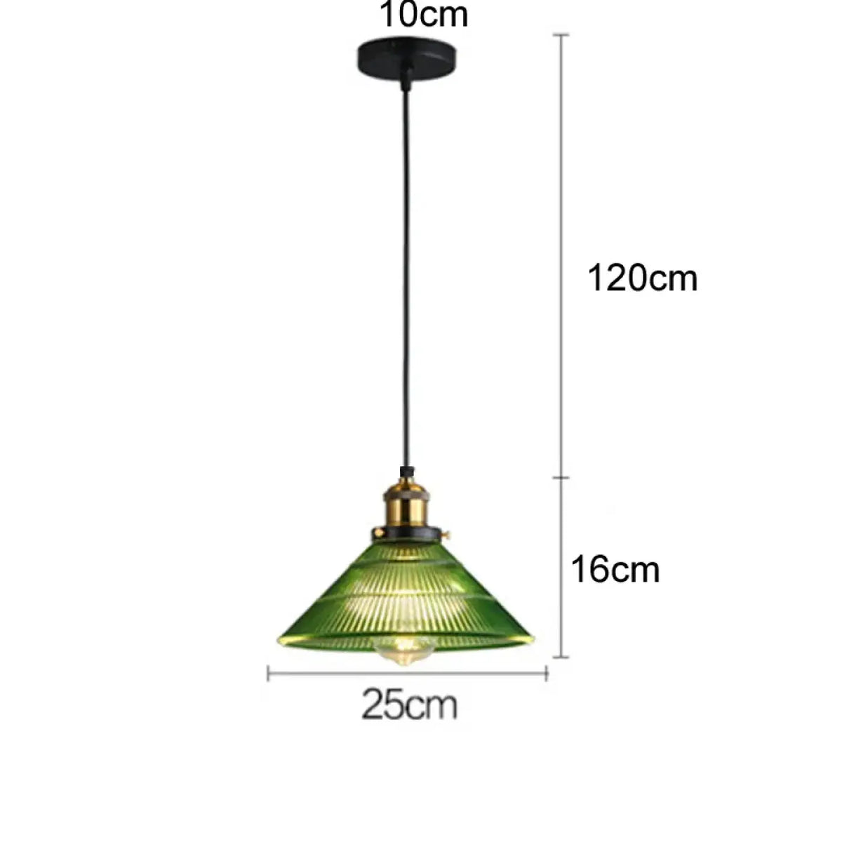 Suspension en Verre Vert Vintage – Neda