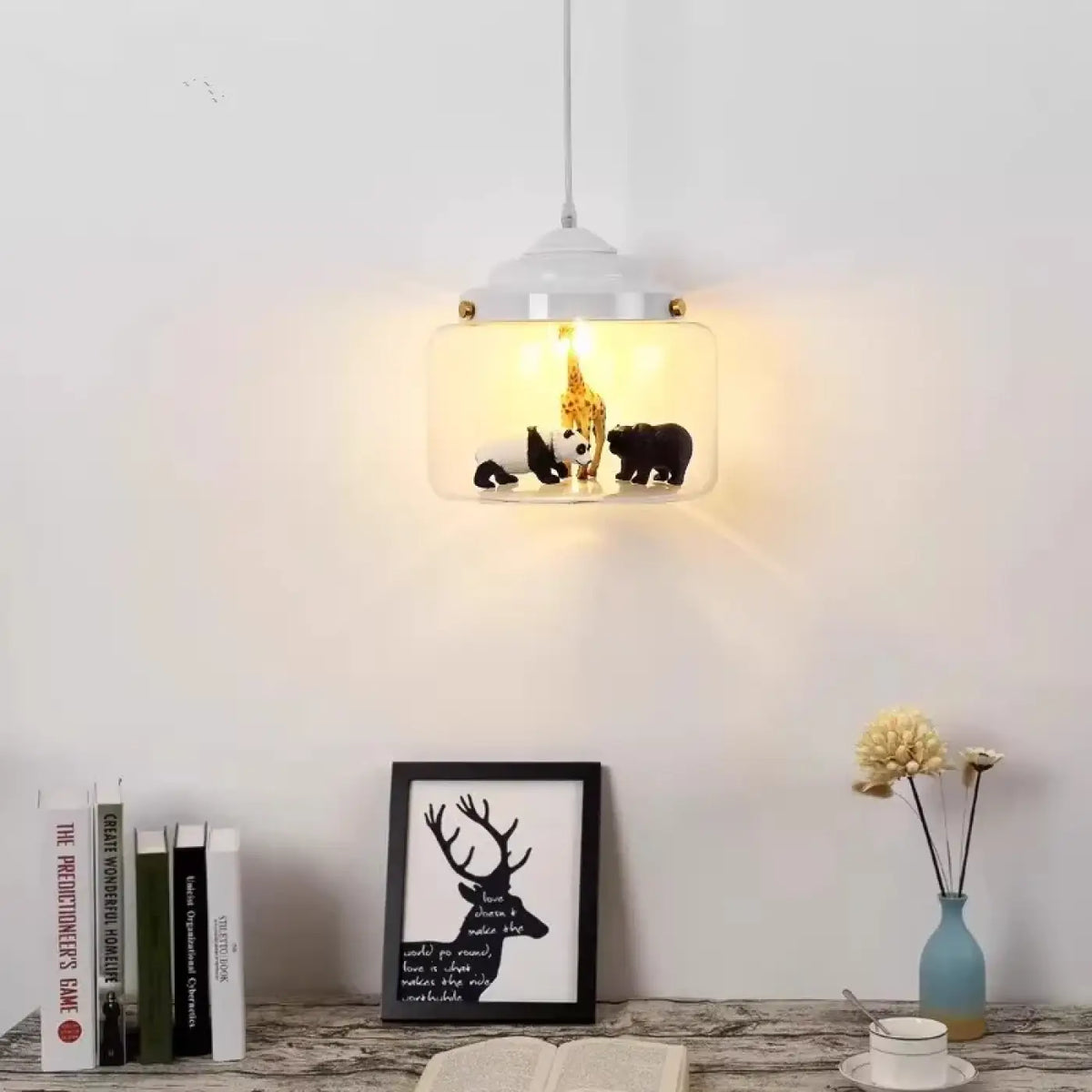 Suspension Cloche en Verre Animaux – Bilia