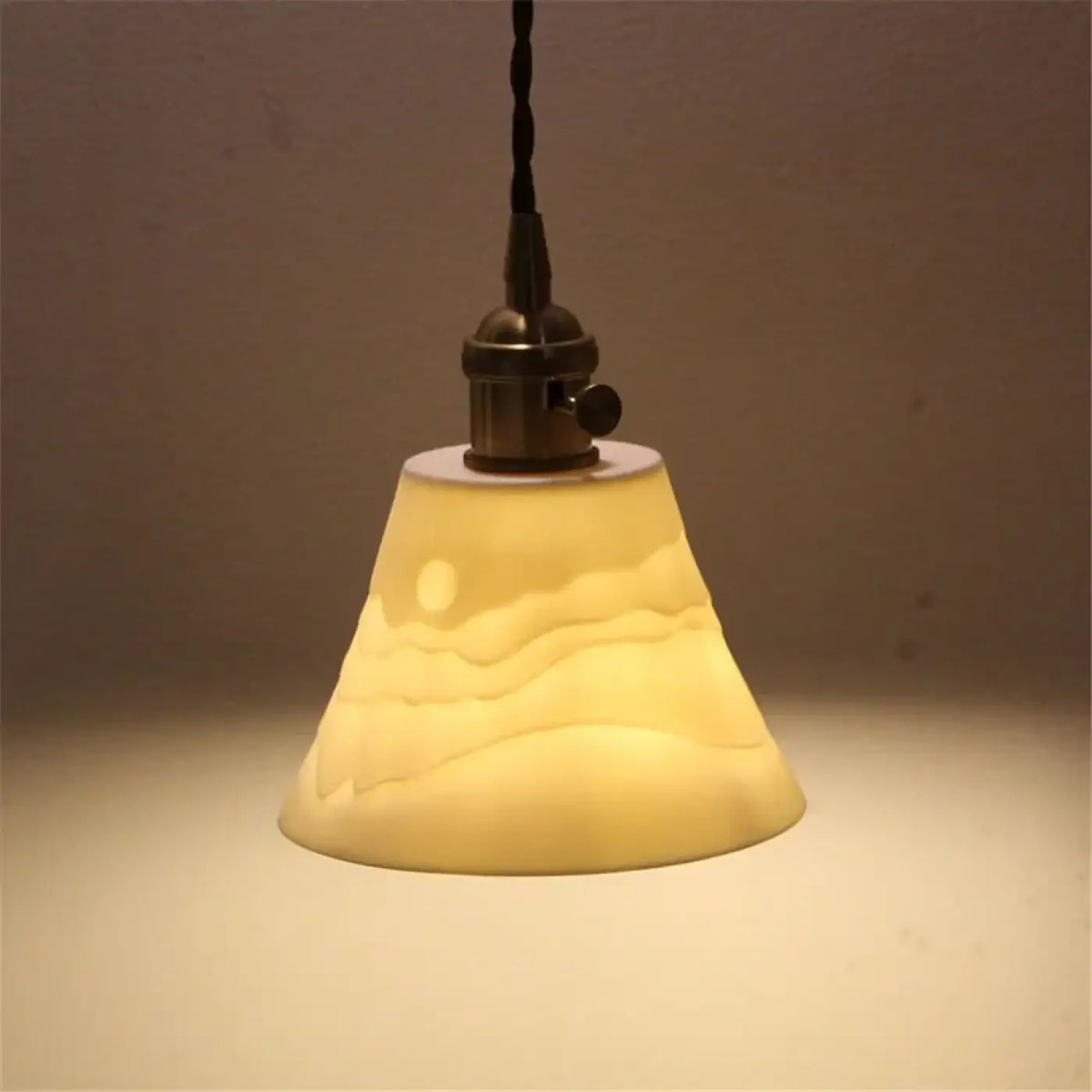Suspension Vintage Abat-jour Motif Cerf – Graman