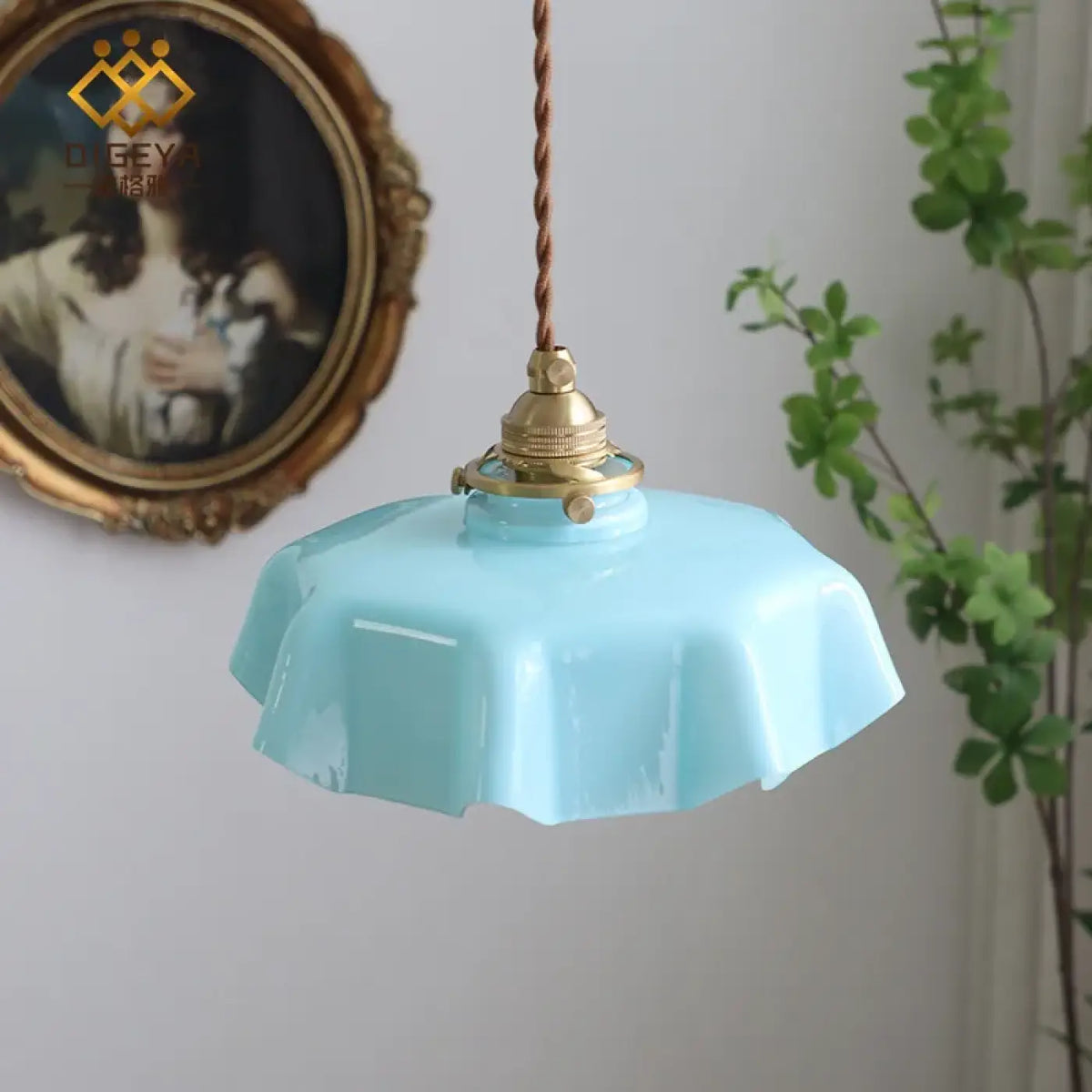Suspension Vintage en Céramique Ondulée – Grérel