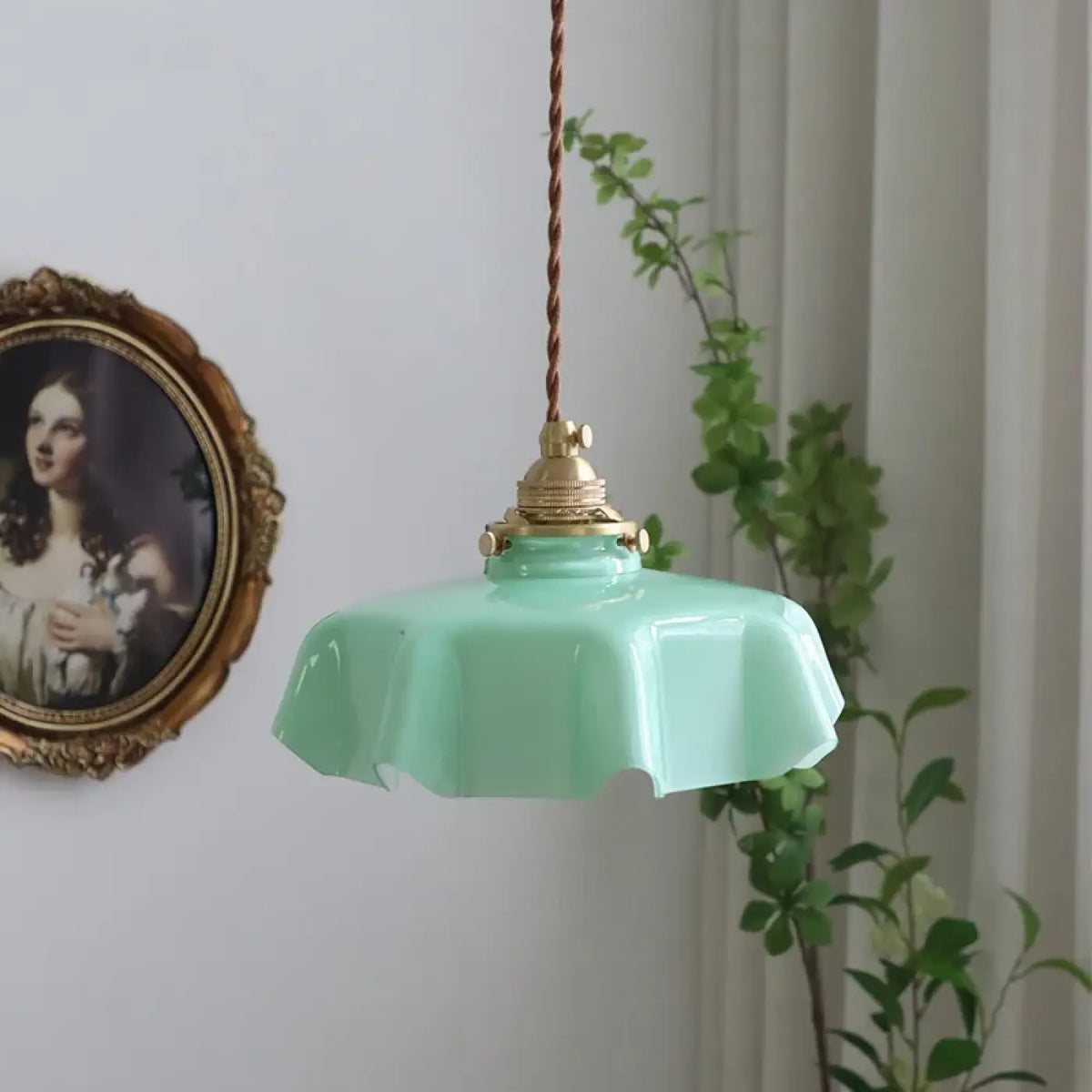 Suspension Vintage en Céramique Ondulée – Grérel