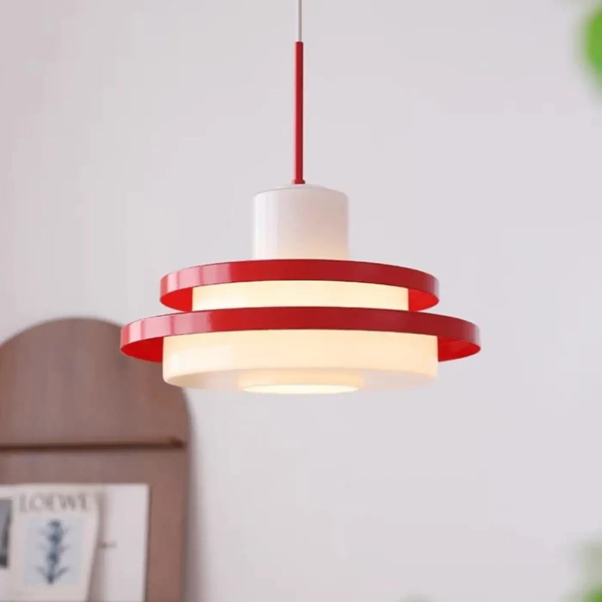 Suspension Vintage Scandinave Rouge – Larel