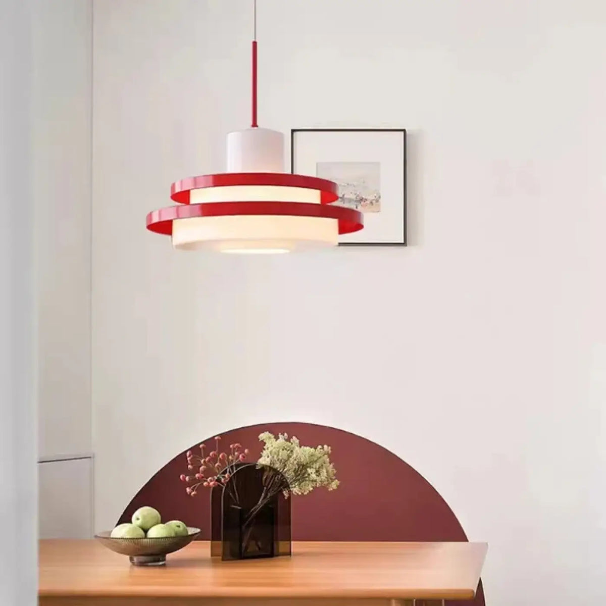 Suspension Vintage Scandinave Rouge – Larel