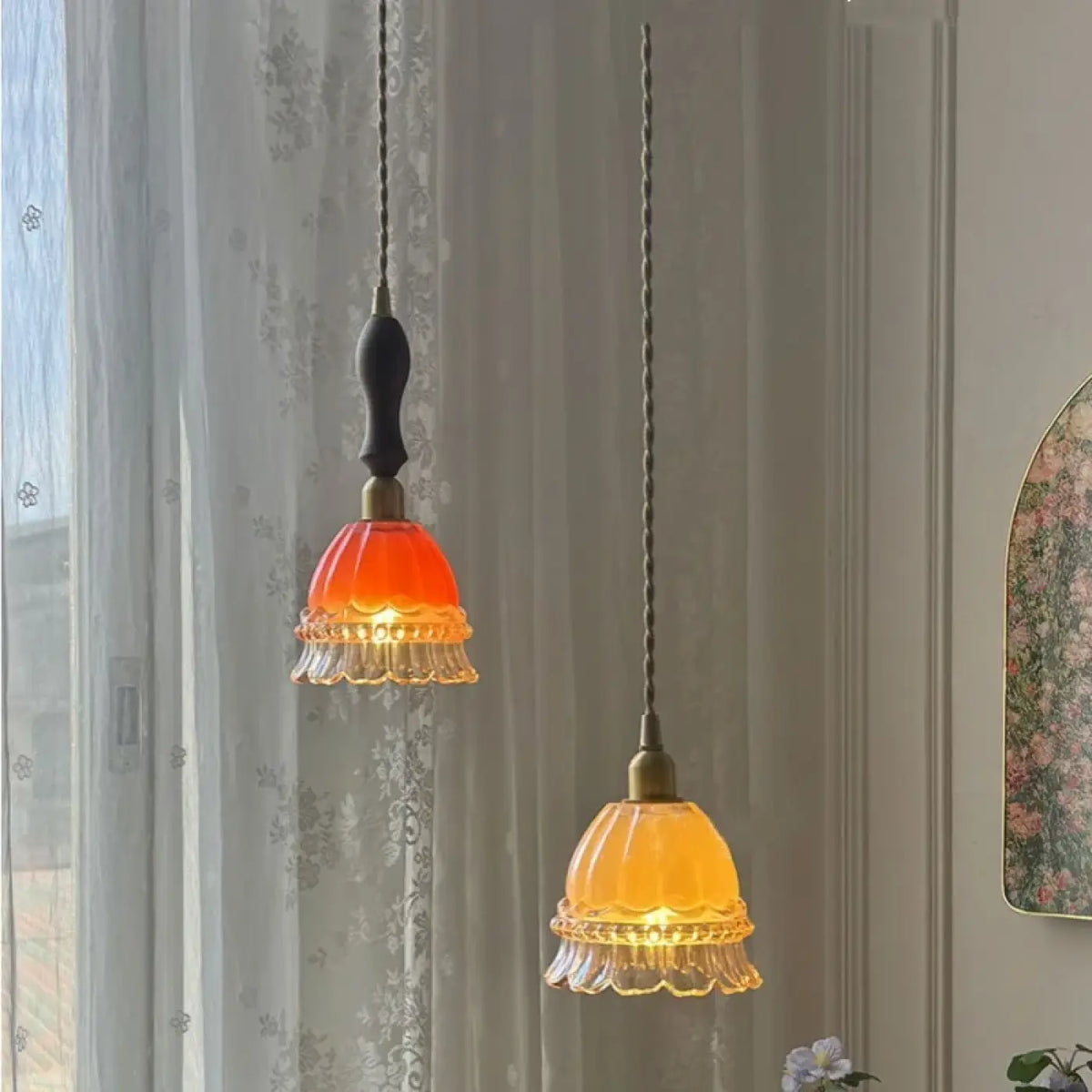 Suspension Vintage en Verre Rétro – Taselle