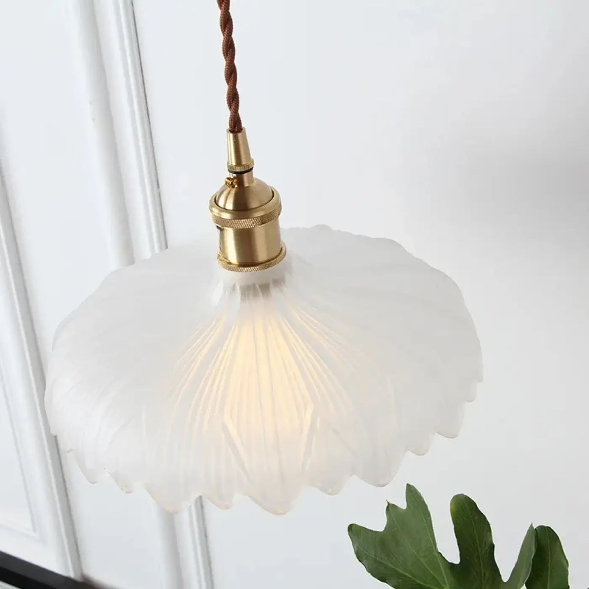 Suspension Vintage en Verre Cannelé – Sovel