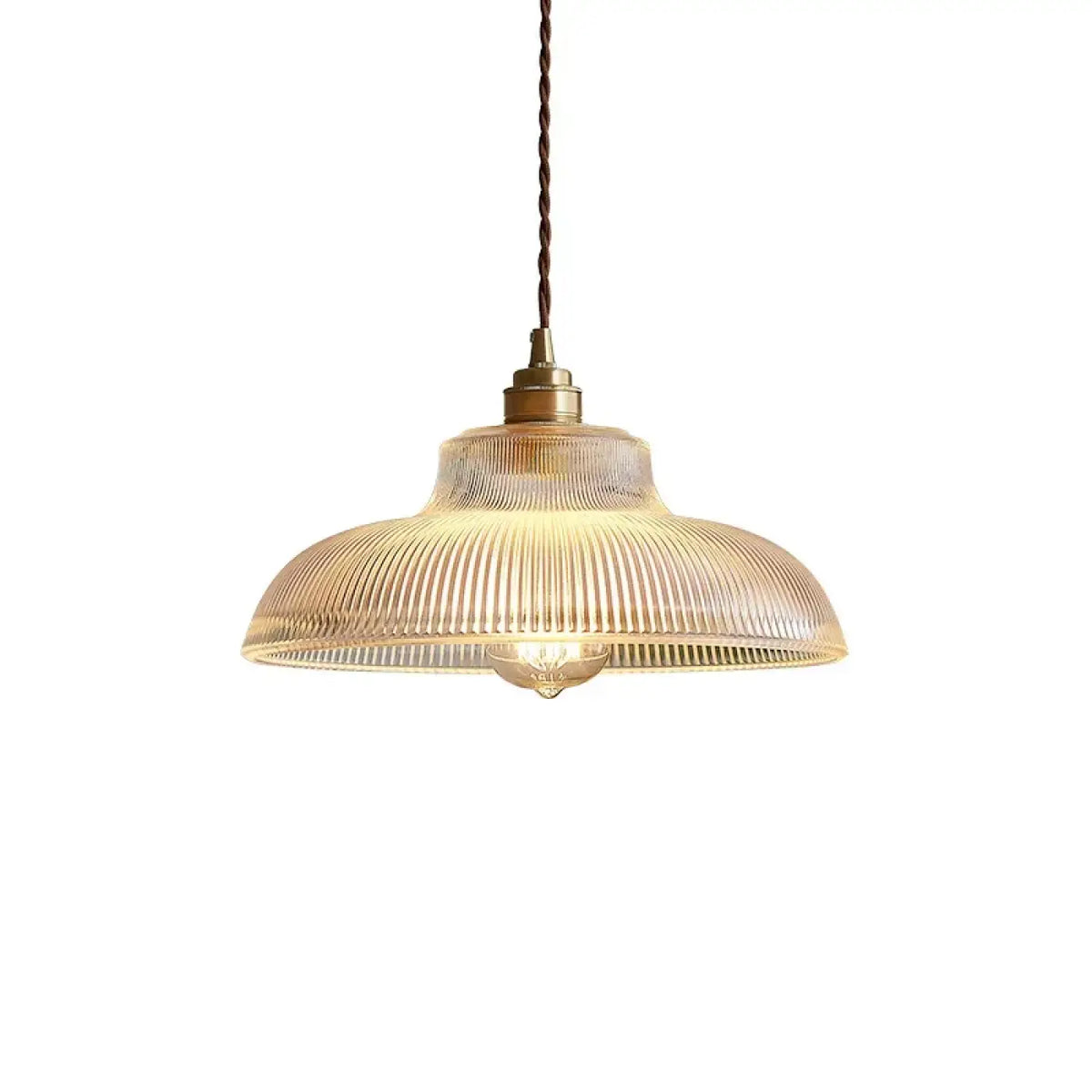 Suspension Vintage en Verre Cannelé – Sovel