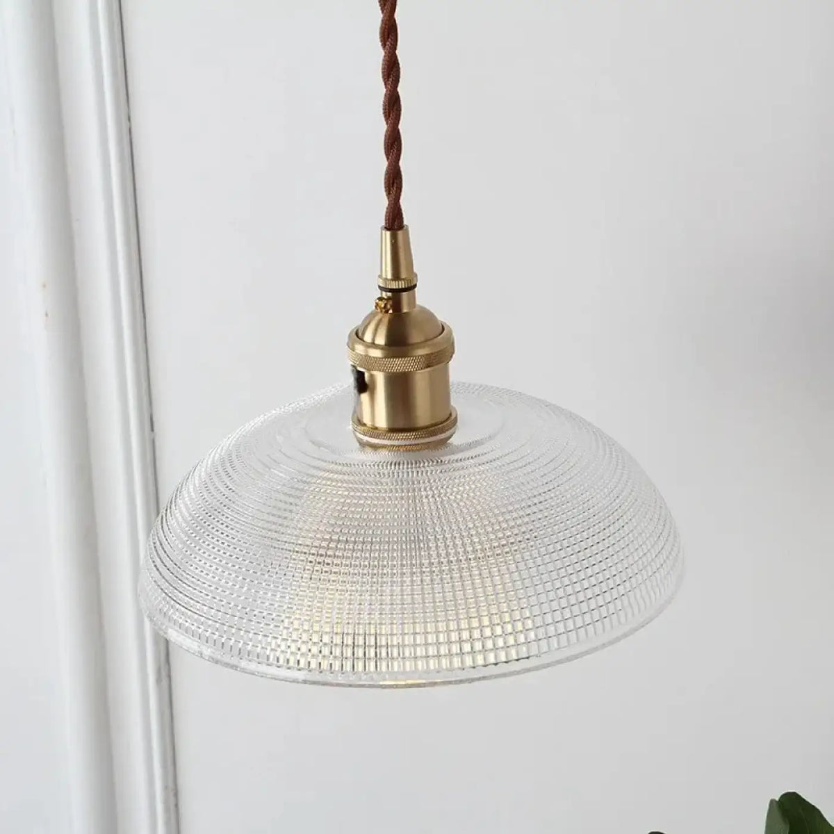 Suspension Vintage en Verre Cannelé – Sovel