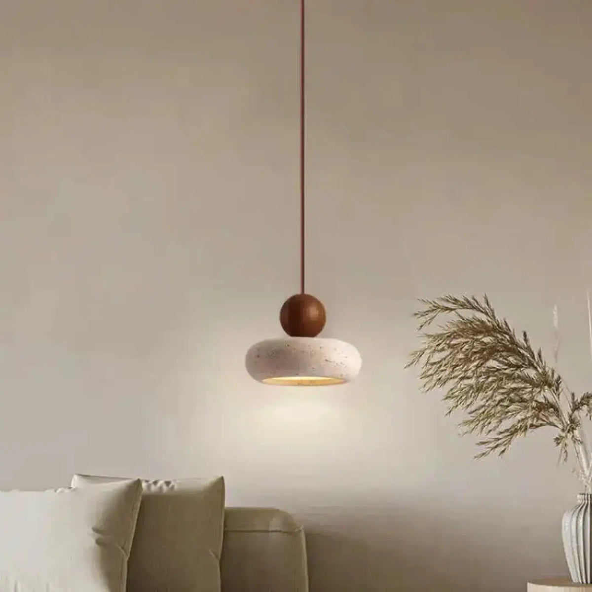Suspension Anneau Béton et Bois – Kalan