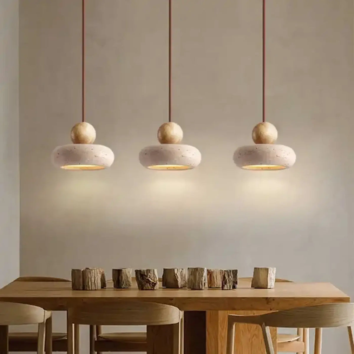 Suspension Anneau Béton et Bois – Kalan