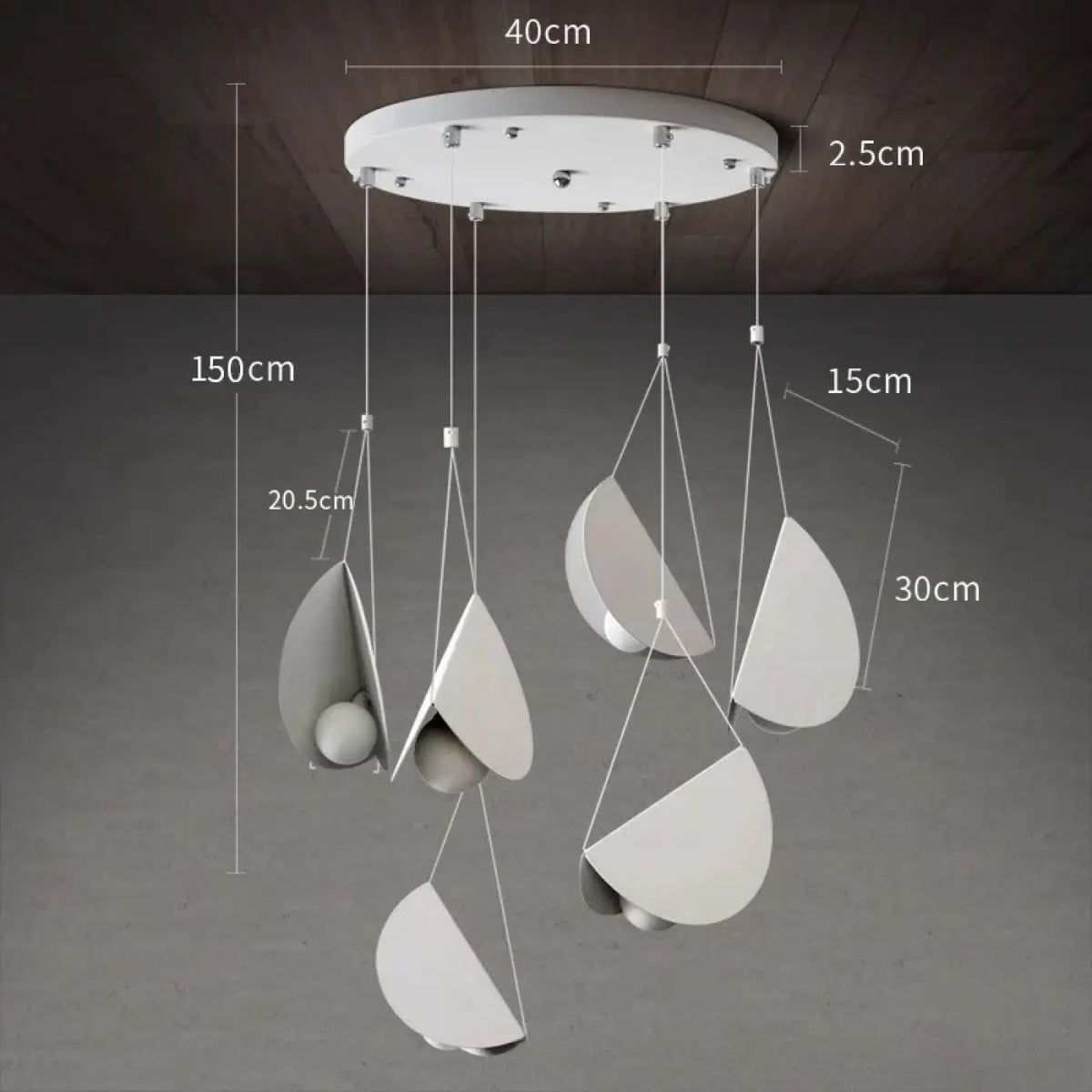 Suspension Blanche Design Origami – Biselle