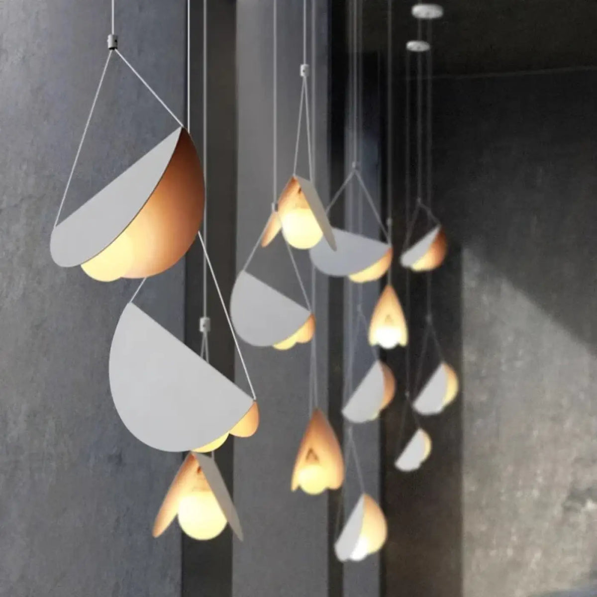 Suspension Blanche Design Origami – Biselle