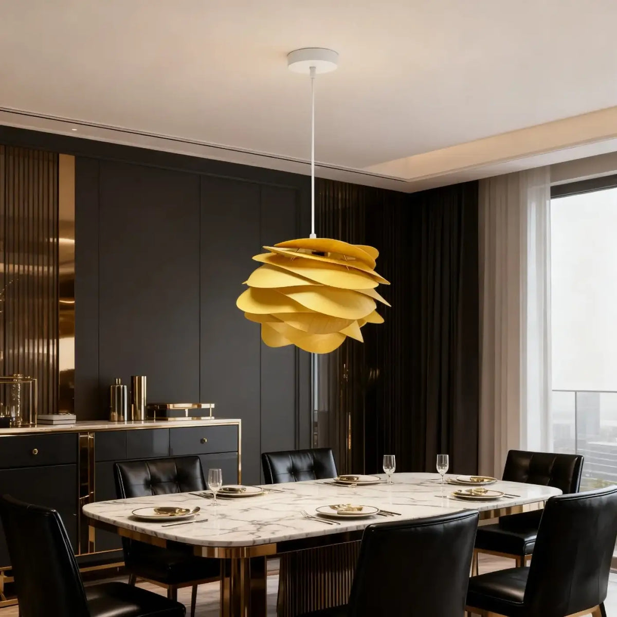 Suspension en Bois Forme Fleur – Riman