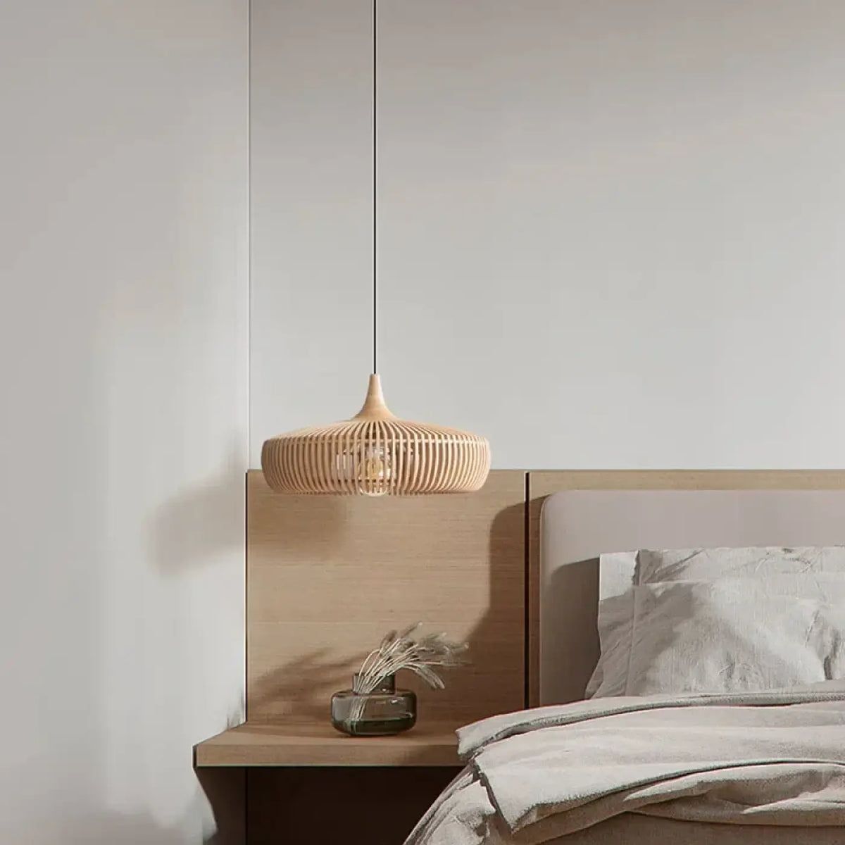 Suspension Moderne en Bois Naturel – Namelle