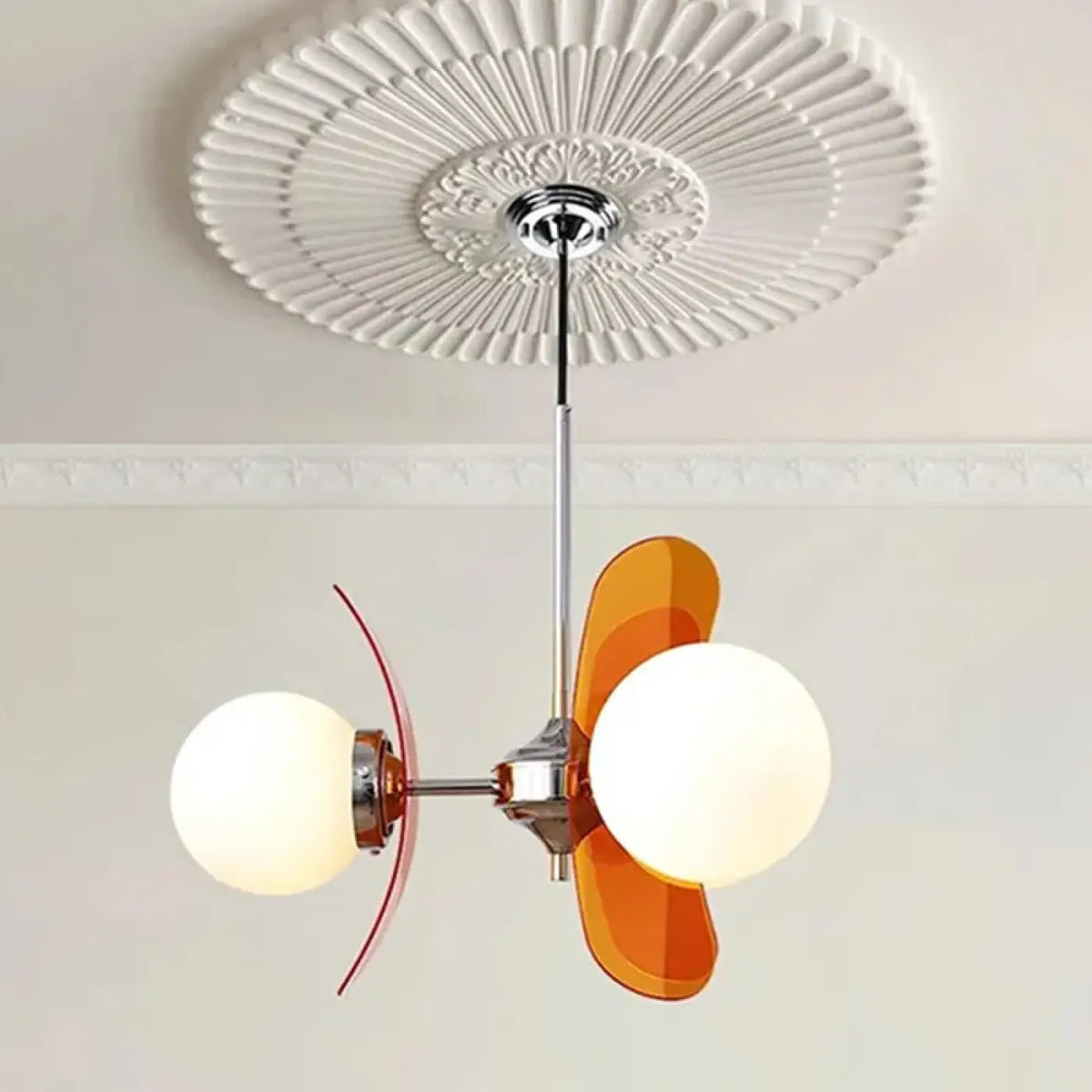 Suspension Globes en Verre et Chrome – Bino