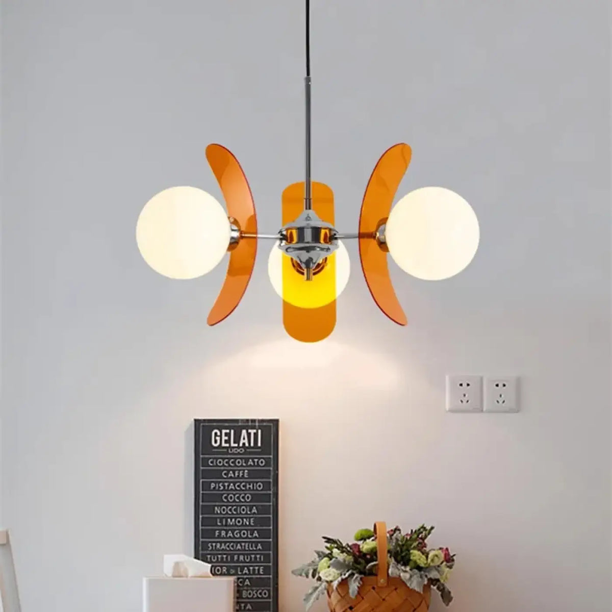 Suspension Globes en Verre et Chrome – Bino