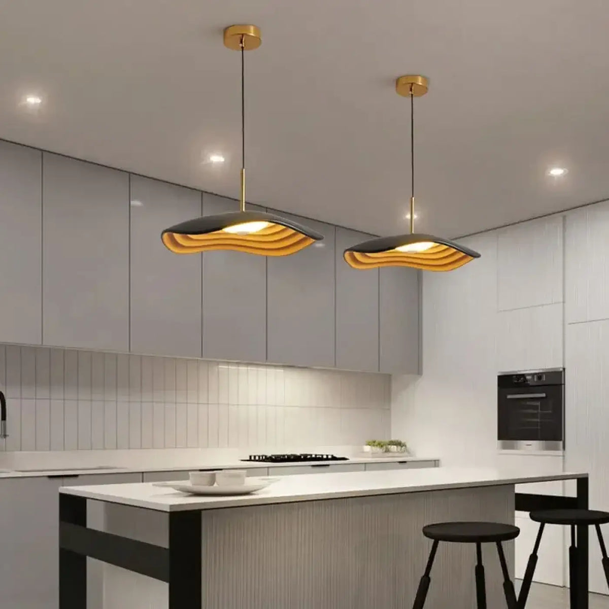Suspension Ondulée pour Îlot de Cuisine – Ménio