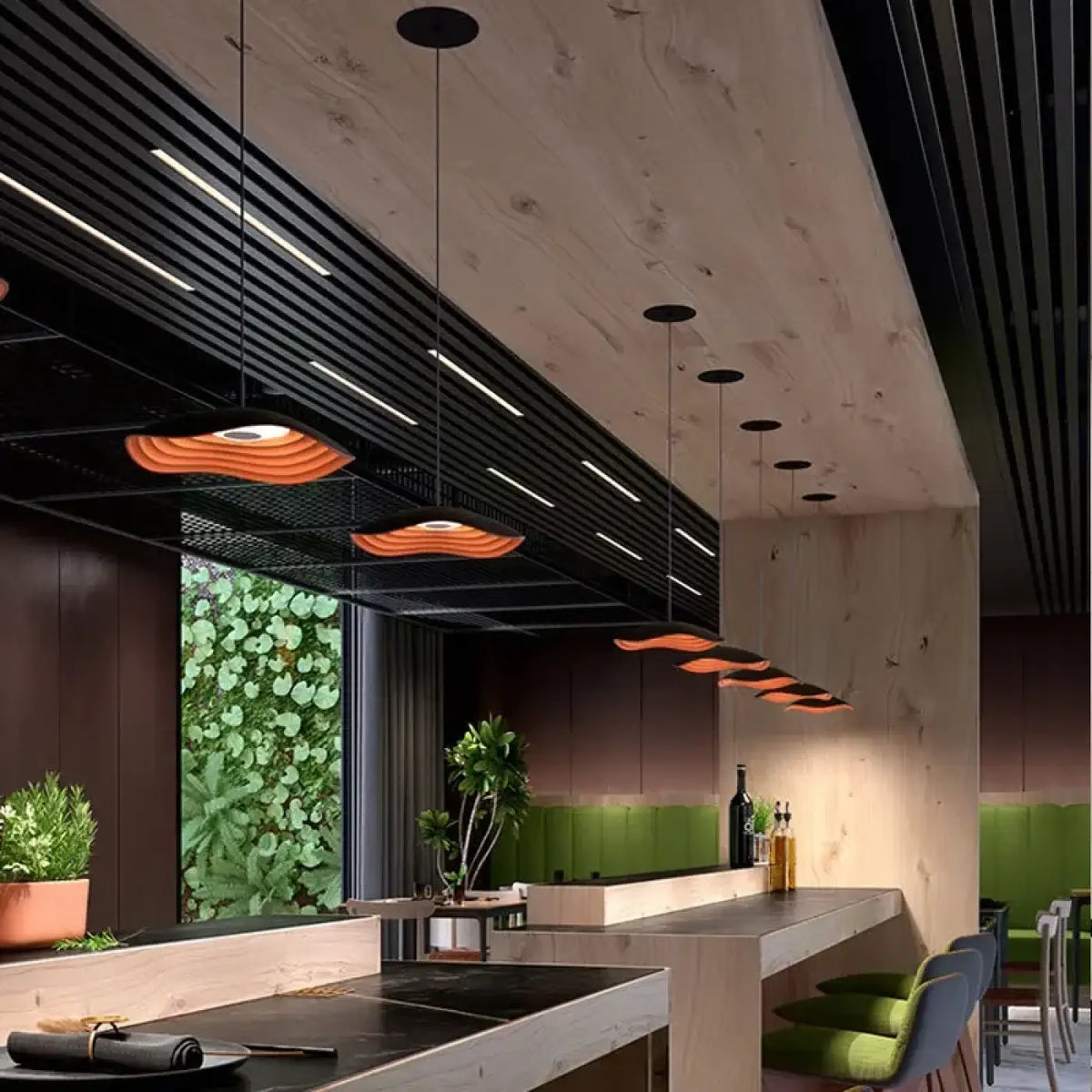 Suspension Ondulée pour Îlot de Cuisine – Ménio