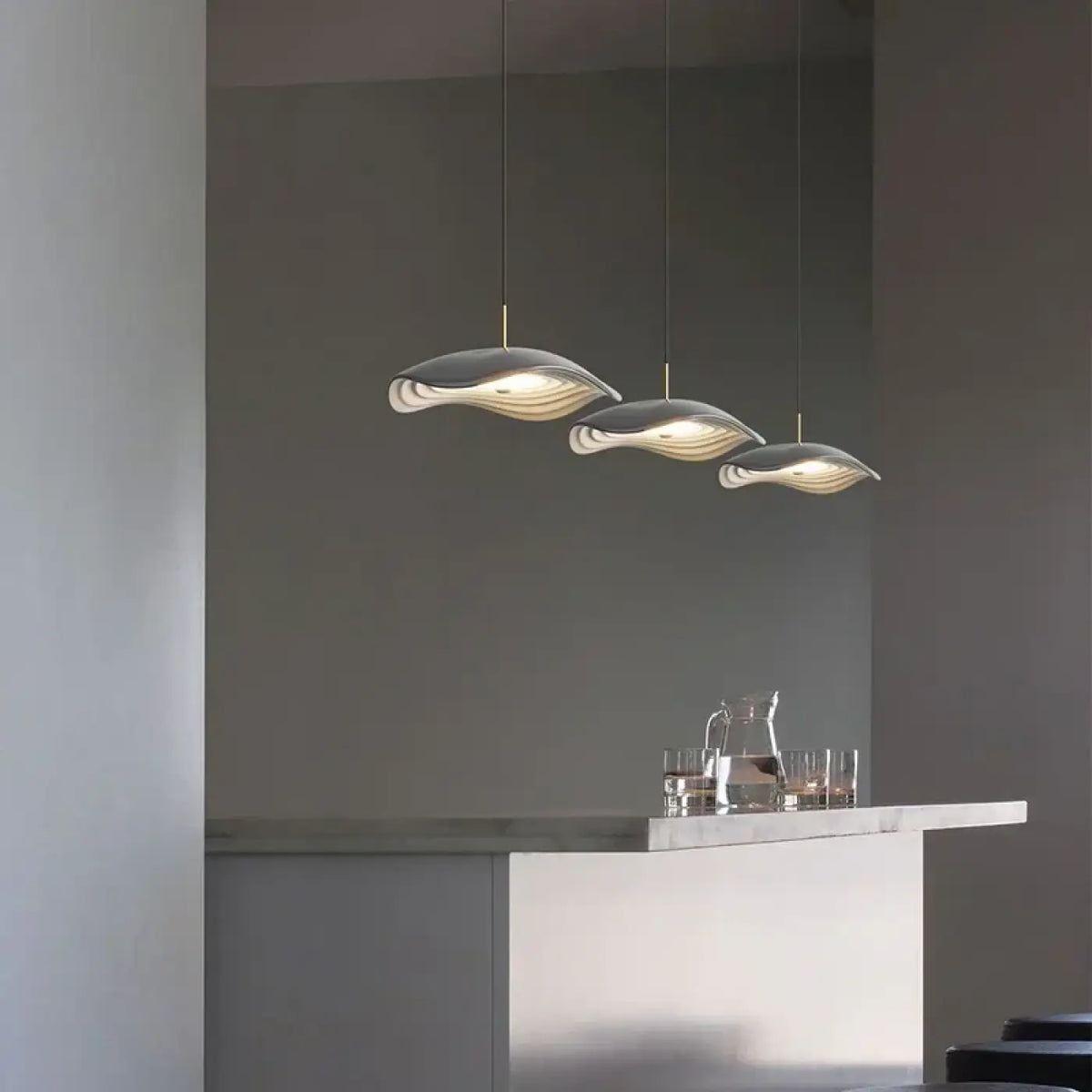 Suspension Ondulée pour Îlot de Cuisine – Ménio