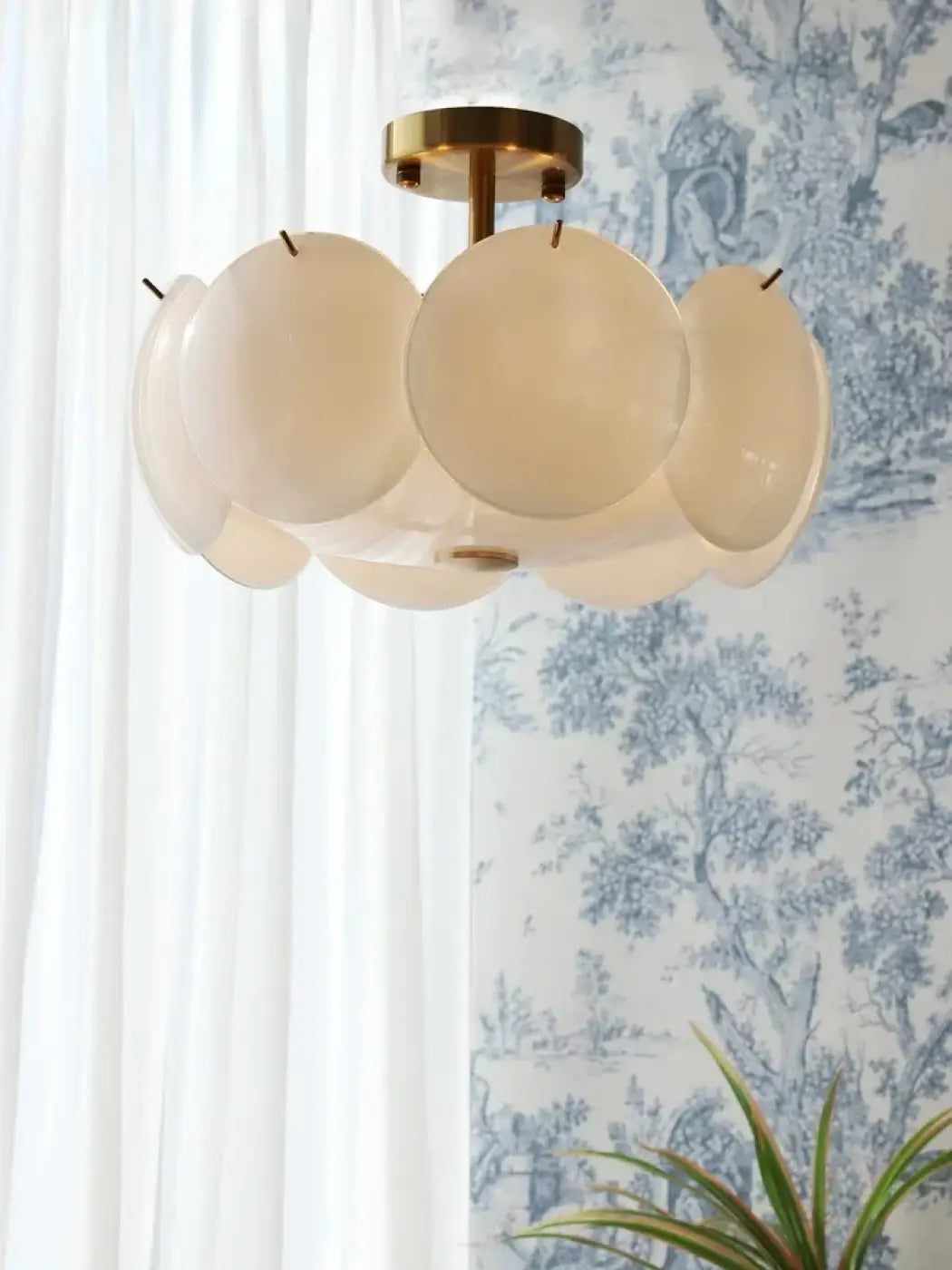 Suspension Disques en Verre Opalin – Vasane