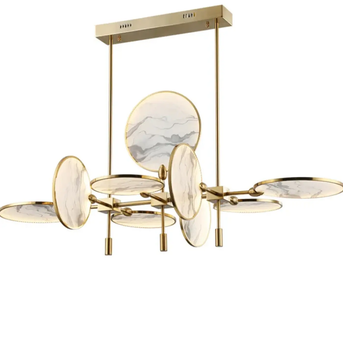 Suspension Dorée à Disques de Marbre – Sodan
