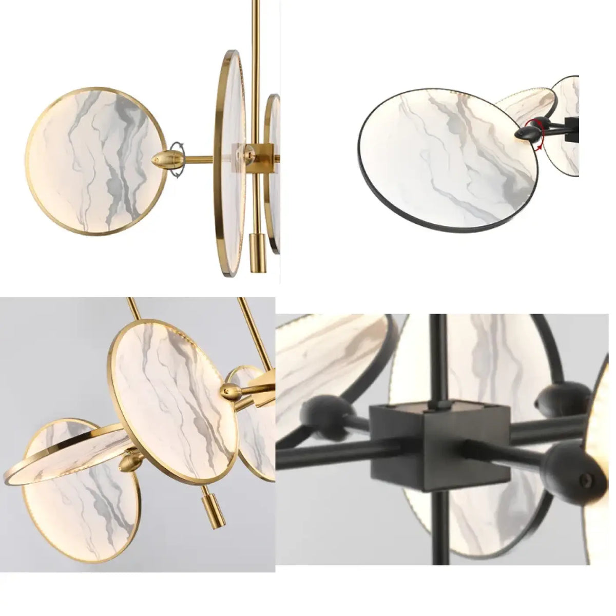 Suspension Dorée à Disques de Marbre – Sodan