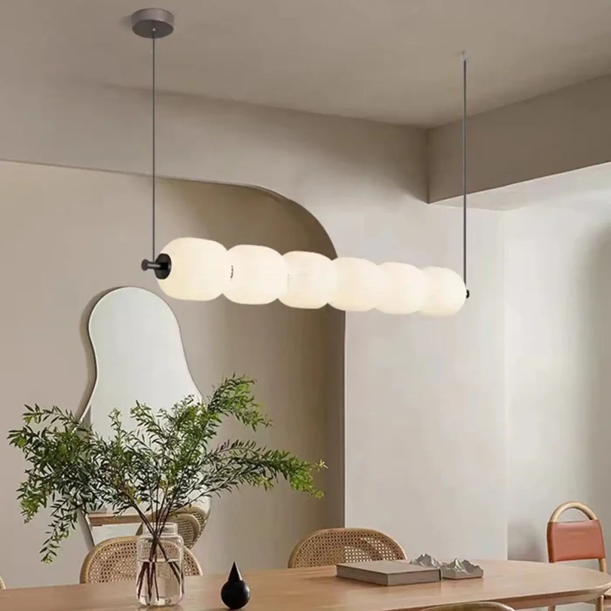 Suspension Globes en Opalin Minimaliste – Vosel
