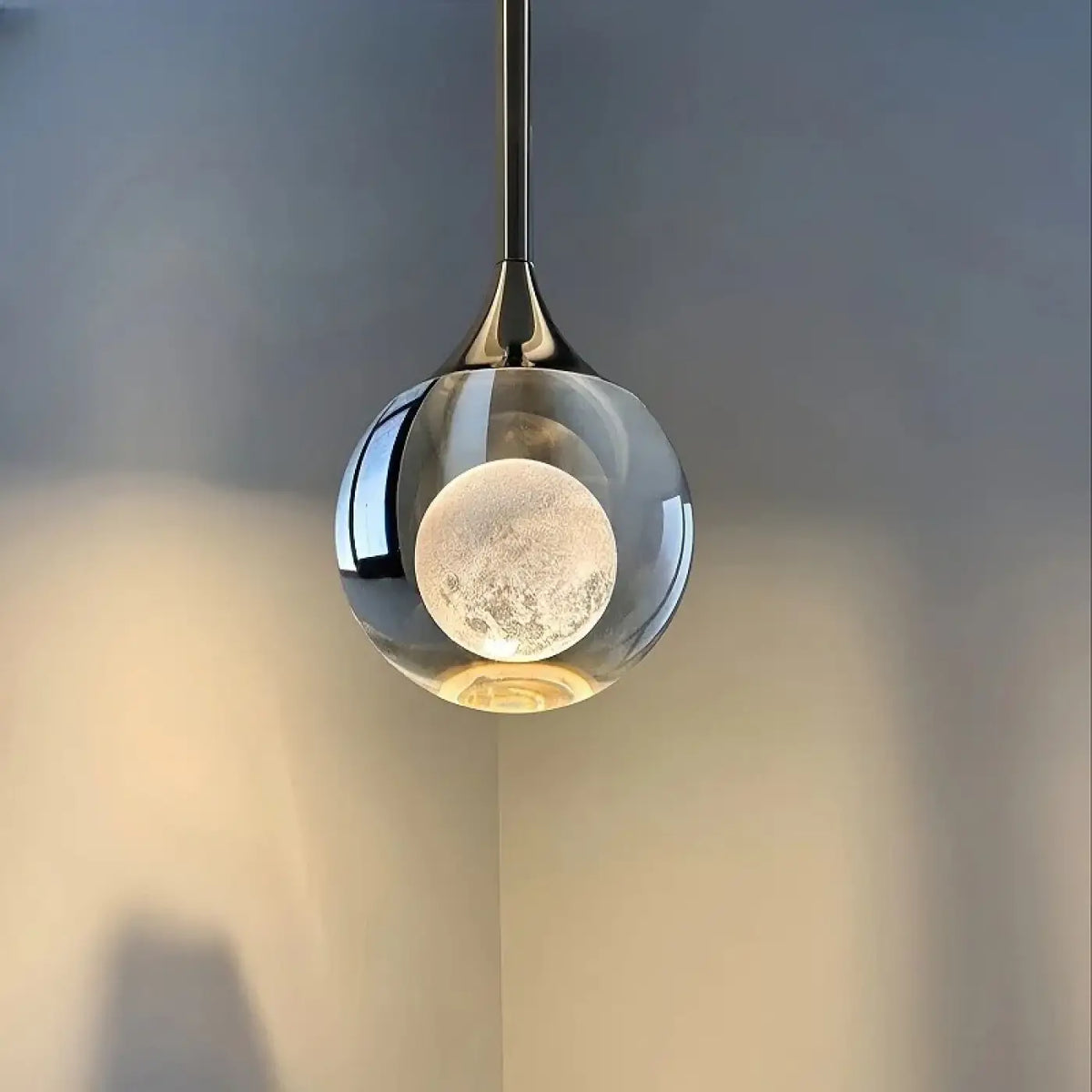 Suspension Goutte Cristal et Fer Forgé – Ronon