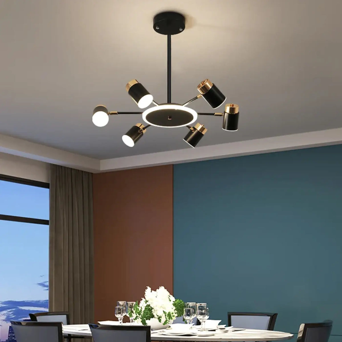 Suspension Noire à Spots Orientables – Lerane